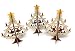 AVELLIM 8-inch 3 Mini Wooden Tabletop Christmas Trees with Center Designs for Christmas Decorations