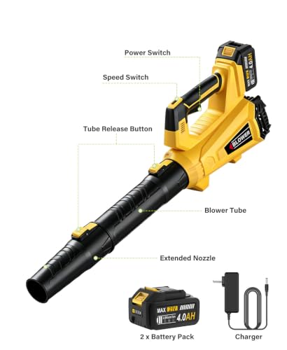 Leaf Blower Cordless, Powerful Blowers for Blowing Leaves, 6 Speed Modes - image 8