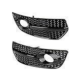 Astra Depot Compatible for AUDI Q5 09-12 Front Bumper Fog Light Grill Left and Right Lower Bumper Fog Lamp Cover Replace 8R0807681A01C 8R0807682A01C AU1038108 AU1039108 (Glossy Black)
