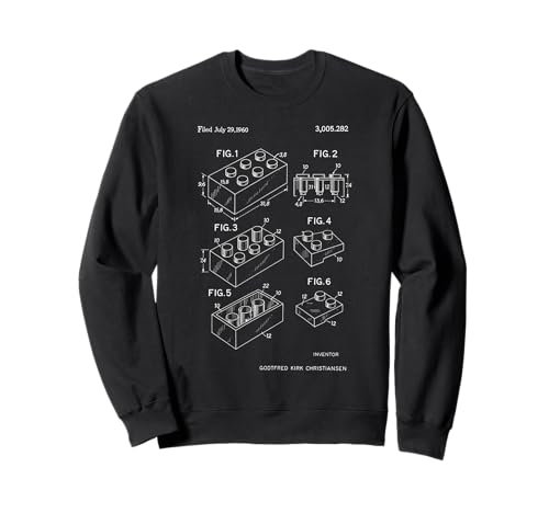 Brique de Construction Classique Vintage avec Impression Vernie Sweatshirt