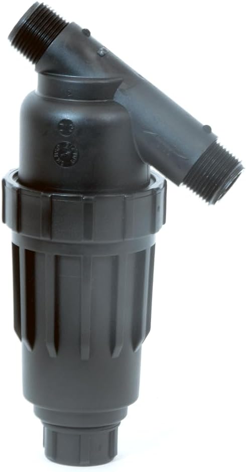 DIG P10-155 3/4" All-Purpose Heavy Drip Irrigation Kit Duty MPT Inline Y Filter with 155 Mesh Polyester Screen and Flush Cap for Drip Irrigation and Misting Systems