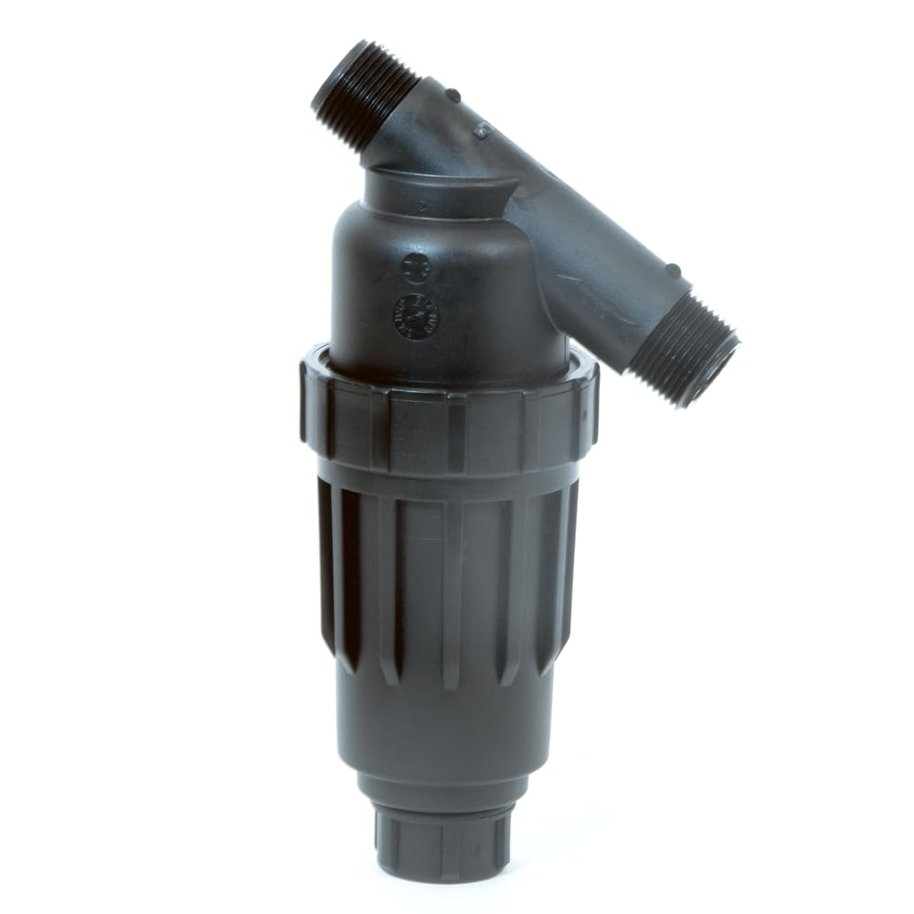 DIG P10-155 3/4" All-Purpose Heavy Drip Irrigation Kit Duty MPT Inline Y Filter with 155 Mesh Polyester Screen and Flush Cap for Drip Irrigation and Misting Systems