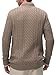 Suvifuly Mens Stand Collar Pullover Sweater Slim Fit Button Casual Knitted Sweaters Twisted Thermal Fashion Henley Sweater Khaki