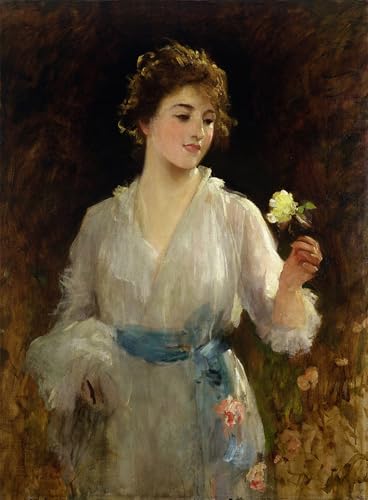 Tableaux posters impression toile la rose jaune Samuel Luke Fildes art mural 60x90