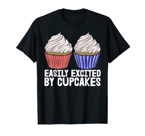 Leicht aufgeregt von den Cupcakes Lustige Männer, die Muffins backen lieben T-Shirt