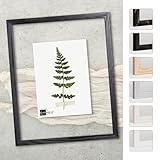 Bildershop-24 Doppelglas - Doppelverglasung Rahmen Doppelglasrahmen Bilderrahmen Clara Schwarz lackiert mit Acrylglas 20x20 cm wählbare Größen