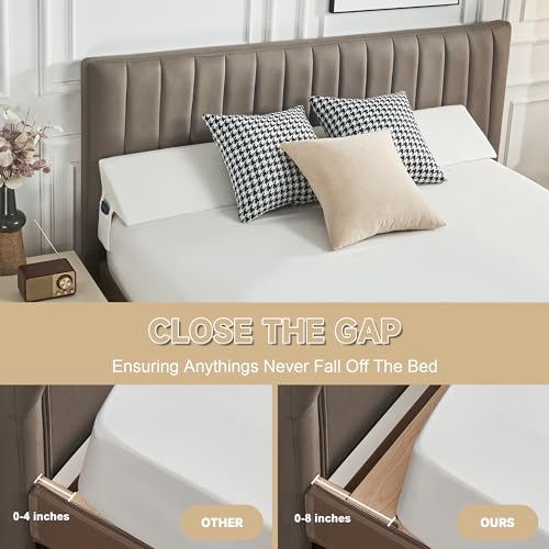 Image of IFNOW King Size(76 inchx6 inchx10 inch) Bed Wedge Pillow for Headboard, Mattress Gap Filler(0-8 inch), Bed Wedge for Gap Between Your Headboard and Mattress White