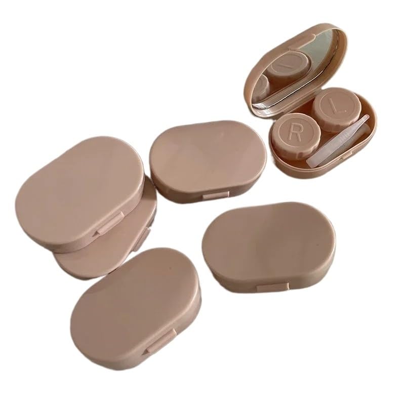 Portalentillas,Estuche Lentillas Estuche portátil for lentes de contacto en color caramelo, mini estuche for guardar lentes de contacto, fácil de transportar, contenedor for el cuidado de los ojos con