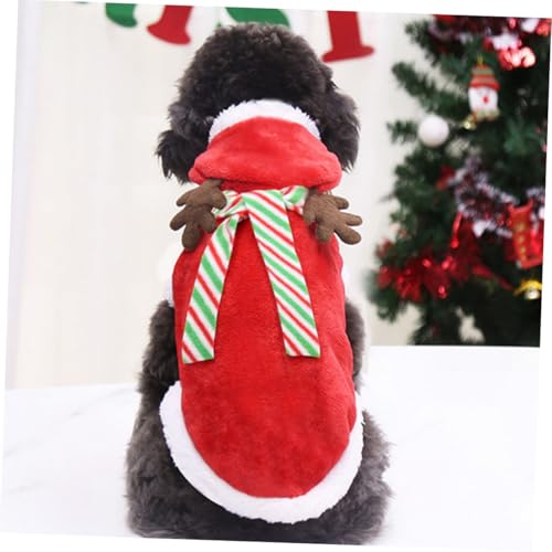Disfraz Navideño para Perro XS Rojo con Bufanda miniatura 3