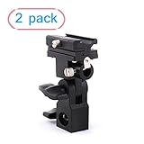 Generic Flash Bracket Swivel Umbrella Holder Studio Tilting Bracket for Nikon Canon E430 E580 SB600 SB800 SB900 Bracket B 2 Pack