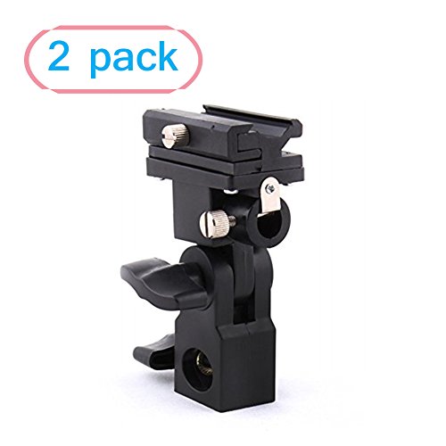 Generic Flash Bracket Swivel Umbrella Holder Studio Tilting Bracket for Nikon Canon E430 E580 SB600 SB800 SB900 Bracket B 2 Pack