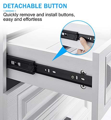 Heavy Duty Full Extension Drawer Runners 250-600mm with Ball Bearing Slides for Kitchen and Bedroom Cabinets - 45kg Load Capacity - Image 7