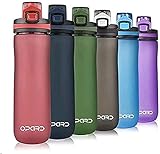 Opard Sports Water Bottle, 20 Oz BPA Free Non-Toxic Tritan Plastic Water Bottle with Leak Proof Flip Top Lid for Gym Yoga Fitness Camping