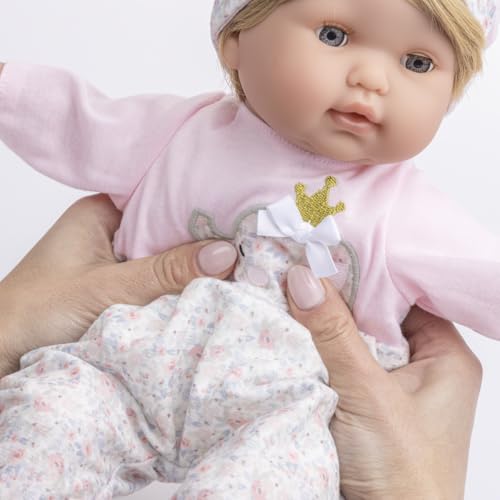 Muñeca bebé suave realista 15" con accesorios miniatura 6