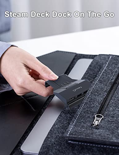Newq Steam Deck Dock, Ultra-Slim 4-In-1 Portable Steam Deck Docking Station With Full Speed Charging, Hdmi 2.0 4K@60Hz, 2 Usb 2.0, Steam Deck Stand Base, Usb-C Port Steam Deck Accessories #TOP6
