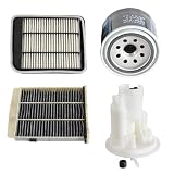 4pcs Air Filter Cabin Filter Oil Filter Fuel Filter Compatible with Mitsubishi Grandis 2.4L