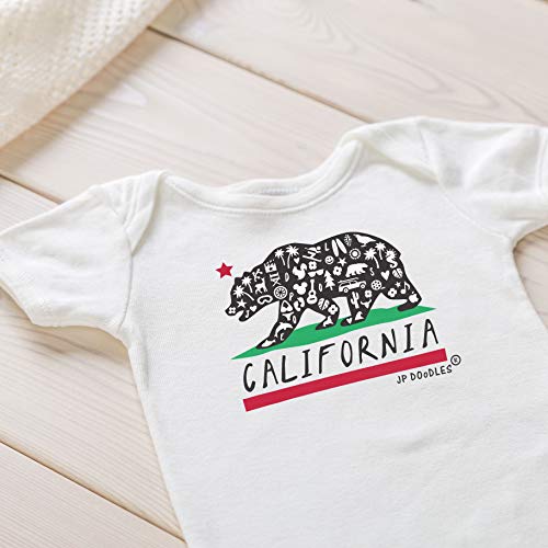 California State Flag Bear, Baby Bodysuit, Novelty One-Piece, Infant Romper, Newborn One Piece, Snap-Tee (12 Months) #TOP1