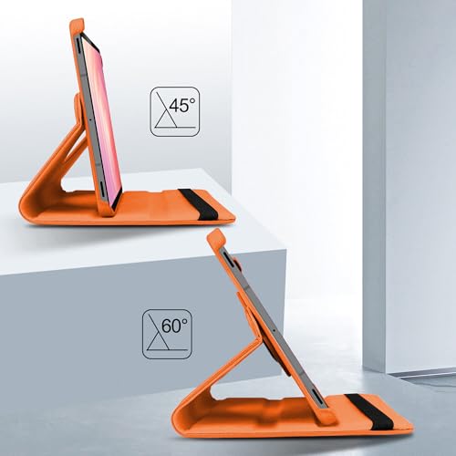 Image of TGK 360 Rotatable Flip Cover for Samsung Galaxy Tab S11 Case 11 inch 2025, Galaxy Tab S10 Lite / S10 FE / S9 FE 10.9 inch / S9 11 Inch 2023 (Orange)