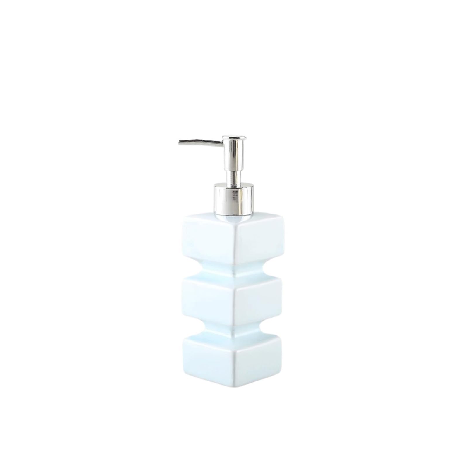 Yuue Blue Empty Barthroom And Dish Liquid Ceramic Soap Dispenser Hand Bottle For Kitchen And Bathroom Washroom Decor For Counter(Blue)