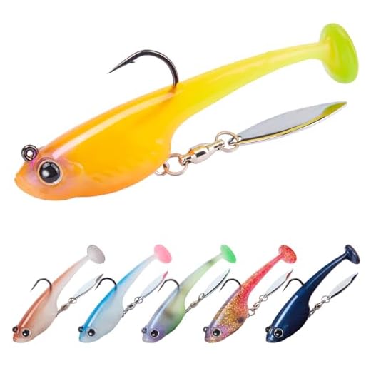 TRUSCEND Fishing Lures for Bass Trout Jighead Lures Paddle Tail Swimbaits Soft Fishing Baits Freshwater Saltwater Jigging Bass Fishing Lures