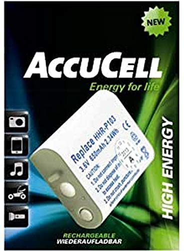 AccuCell Batterie pour Panasonic HHR-P103, GP T357, NT70AAAH X 3
