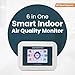 6 Parameter Smart Air Quality Monitor (PM2.5, PM10, Temp., RH, CO2, VOC) for Hospital and Medical Facilities, Office Buildings, Industrial Buildings Model: AI-IAQ6-PH