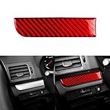 Real Premium Carbon Fiber Auto Interior Accessories Sticker Compatible with Subaru Impreza 2012-2016/Subaru XV Crosstrek 2013-2017 Car Driver Side Dashboard Decoration Trim Red