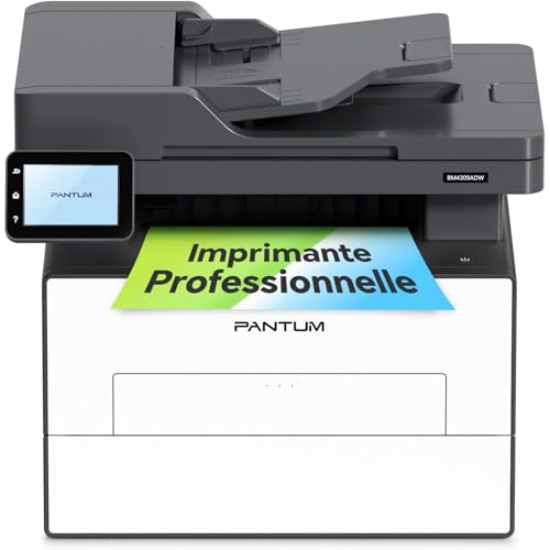 PANTUM BM4309ADW Imprimante Laser Multifonction Scan/photocopie avec DADF, Noir et Blanc, Impression Recto-Verso Automatique, Anti-Bourrage, USB (directe) &...