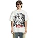 Arnodefrance Saint Graphic Printing Tshirt Vintage Oversize Tee Shirt Cotton Short Sleeve Shirt White