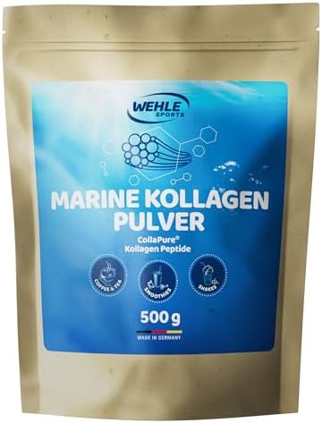 Marine Kollagen Pulver – 500g Collagen Hydrolysat Peptide | CollaPure® Fisch Kollagen, neutral – produziert in Deutschland, laborgeprüft
