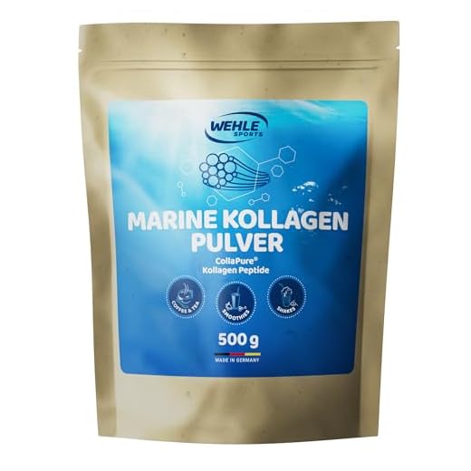 Marine Kollagen Pulver 500g - Collagen Hydrolysat Peptide - Markenrohstoff CollaPure® - Wehle Sports Fisch Kollagen - Neutral - Verpackung kann variieren