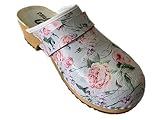 Empeine de cuero natural GreenPyrus 064 Zuecos Zapatillas Zapatos de Cuero para Mujer, Rosa, EU 37