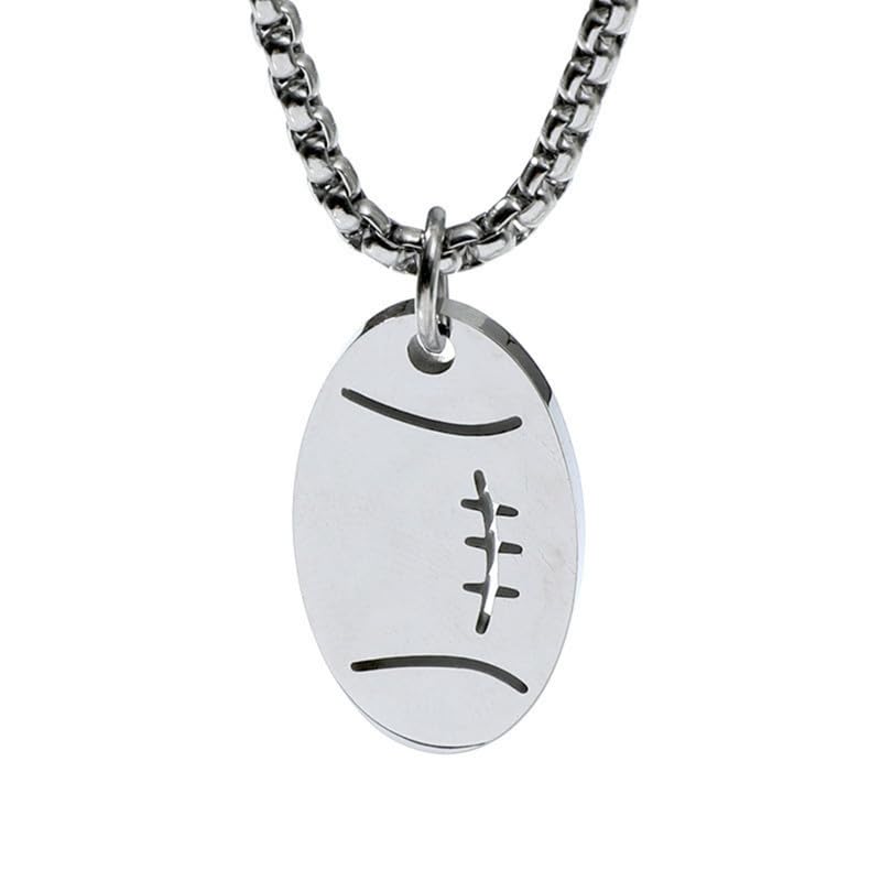 Salty Alpha Rugby Neck Chain for Men & Boys | Stainless Steel | Long Necklace | Pendant | Locket | Fancy & Stylish | Birthday Gift | Aesthetic Jewellery | Accessories for Everyday Wear (B0CZJM468S) Amazon Price History, Amazon Price Tracker