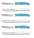 Victorinox 6 Stück Tafelmesser Neue Griffform Swiss Classic (Karbikblau/Weiß)