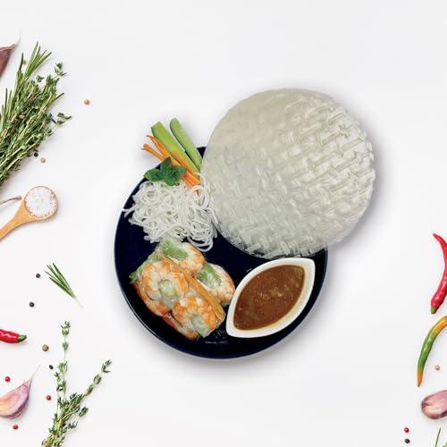 TANISA 3 in 1 Rice Paper Spring Rolls Meal Kit, Rice Paper Wrapppers, Rice Noodles with Peanut and Soy Dip, Spring Roll Wrappers Convenient Meals, Papel de arroz comestible - Thumbnail 7