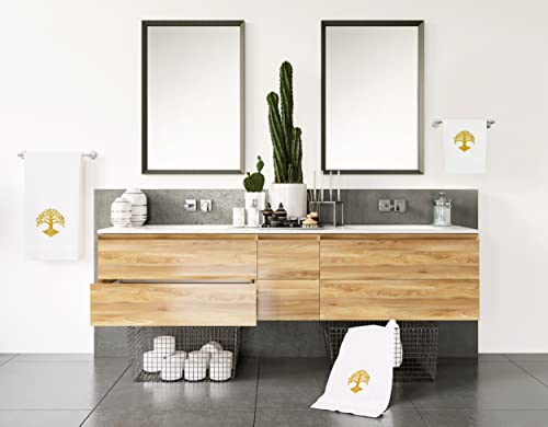 Voya Solutions Embroidered Luxury Turkish Cotton 3 Piece Towel Set - 1 Bath Towel, 1 Hand Towel, 1 Washcloth For Bathroom, College Dorm, Kitchen, Shower, Pool, Hotel, Gym & Spa #TOP6