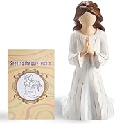 SIGUEJOR Christian Gifts for Women, Hand-Painted Resin Sculpture of Woman Kneeling in Prayer, A G...