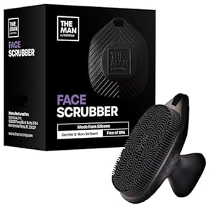 The Man Face Scrubber – Silicone Face Scrubber for Men – Gentle Exfoliator Face Massager – Flex Face Brush for Men – Removes Dead & Dry Skin – Face Care Grooming – Facial Cleansing Brush (1 Pack)