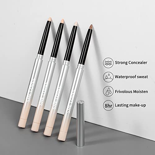 Kusslippe Concealer Pencil,Contour Highlighter Stick,Full Coverage Foundation Waterproof Concealer Pen For Eye Dark Circles,Freckles,Acne Marks,Scar,Tattoos 0.47Oz (#2) #TOP2