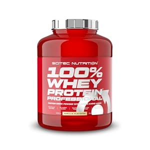 Scitec Nutrition 100% Whey Protein Professional met extra aminozuren en spijsverteringsenzymen, glutenvrij, 2.35 kg, Vanille