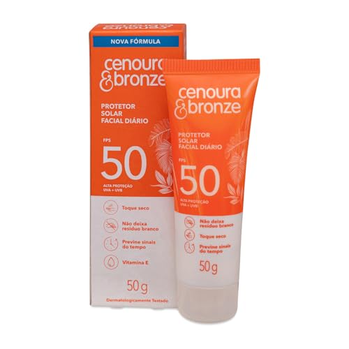Protetor Solar Facial Diário FPS 50 Cenoura & Bronze 50g