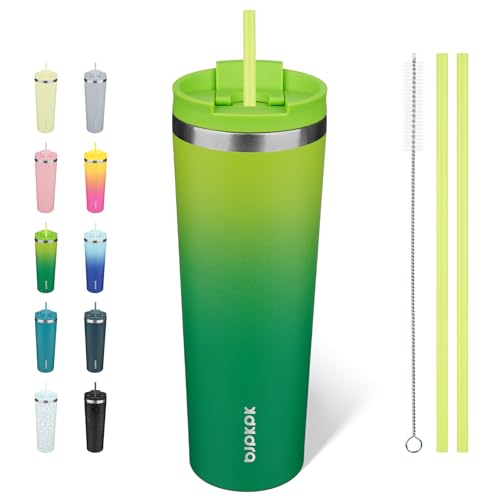 Image of BJPKPK 30 oz Coffee Tumbler with Straw, Insulated Stainless Steel Cup