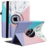 New iPad 9.7 inch 2018 2017/ iPad Air Case - 360 Degree Rotating Stand Smart Cover Case with Auto Sleep Wake for Apple iPad 9.7