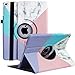 New iPad 9.7 inch 2018 2017/ iPad Air Case - 360 Degree Rotating Stand Smart Cover Case with Auto Sleep Wake for Apple iPad 9.7" (6th Gen, 5th Gen)/iPad Air(Marble)