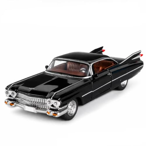 Image of FEXXA 1:32 Scale Die Cast Eldorado Cadillac Exclusive Alloy Metal Pull Back Die-cast Car Model with Sound Light Mini Auto Toy for Kids Metal Model Toy Car with Sound and Light? (1.32 Eldorado-Black)
