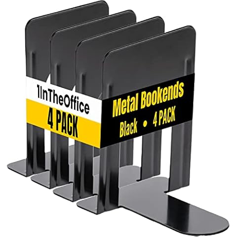1InTheOffice Heavy Duty Metal Bookends Cover