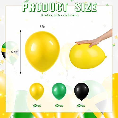Image of Sratte 120 Pcs Juneteenth Day Balloons, Jamaican Black Yellow Green Party