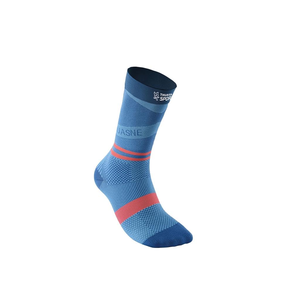 Thuasne - Chaussettes de Compression Mi-Mollet Running Sport UP ACTIV - Compression Dégressive de la Cheville vers le Mollet - Fabriquées en France