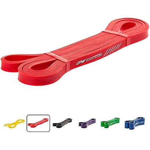DYNAPRO Power Resistance Bands - Assisted Pull-Up Band, Resistance & Stretch Band | Powerlifting Bands (RED) Cover