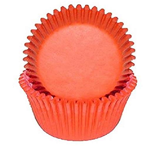 Glassine Solid Sized Baking Cups, Standard, 50-Count, Orange